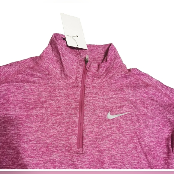 NWT Nike Pink 1/2 Zip Collared Running Top Size S Women's - Picture 2 of 7